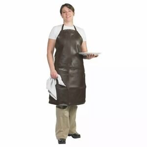 San Jamar 604VBA-BR‎ Brown Vinyl Bib Apron